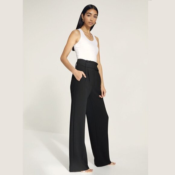 Aritzia Wilfred Delacour Pant High-Rise Belted Trouser in Brown Size Small - Picture 13 of 15